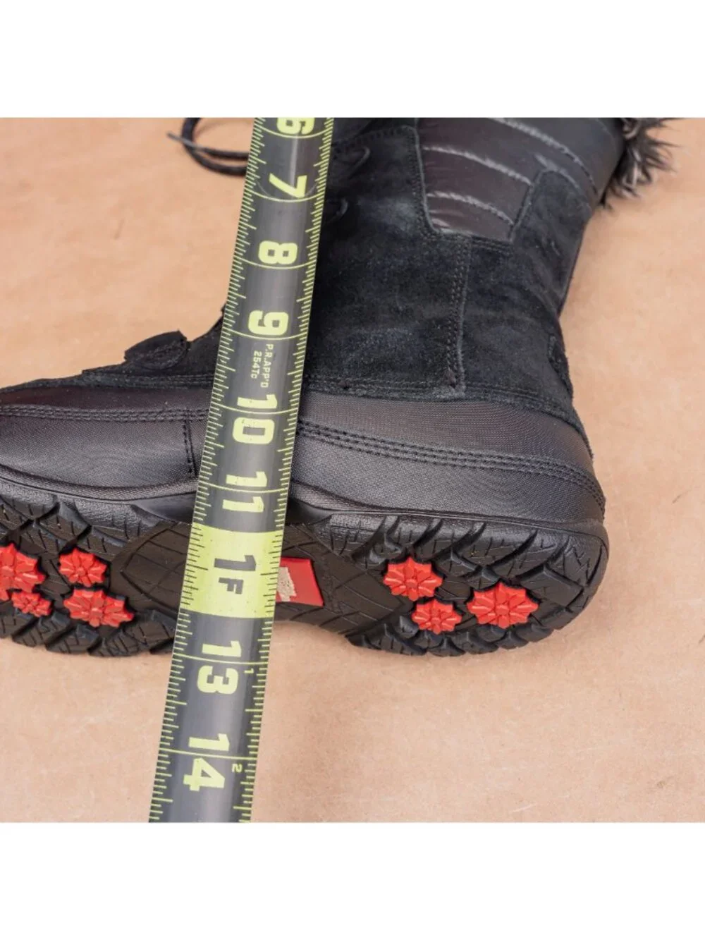 The Northface Women Black Suede Fabric Primaloft 200g Utility Boots Sz 9.5
